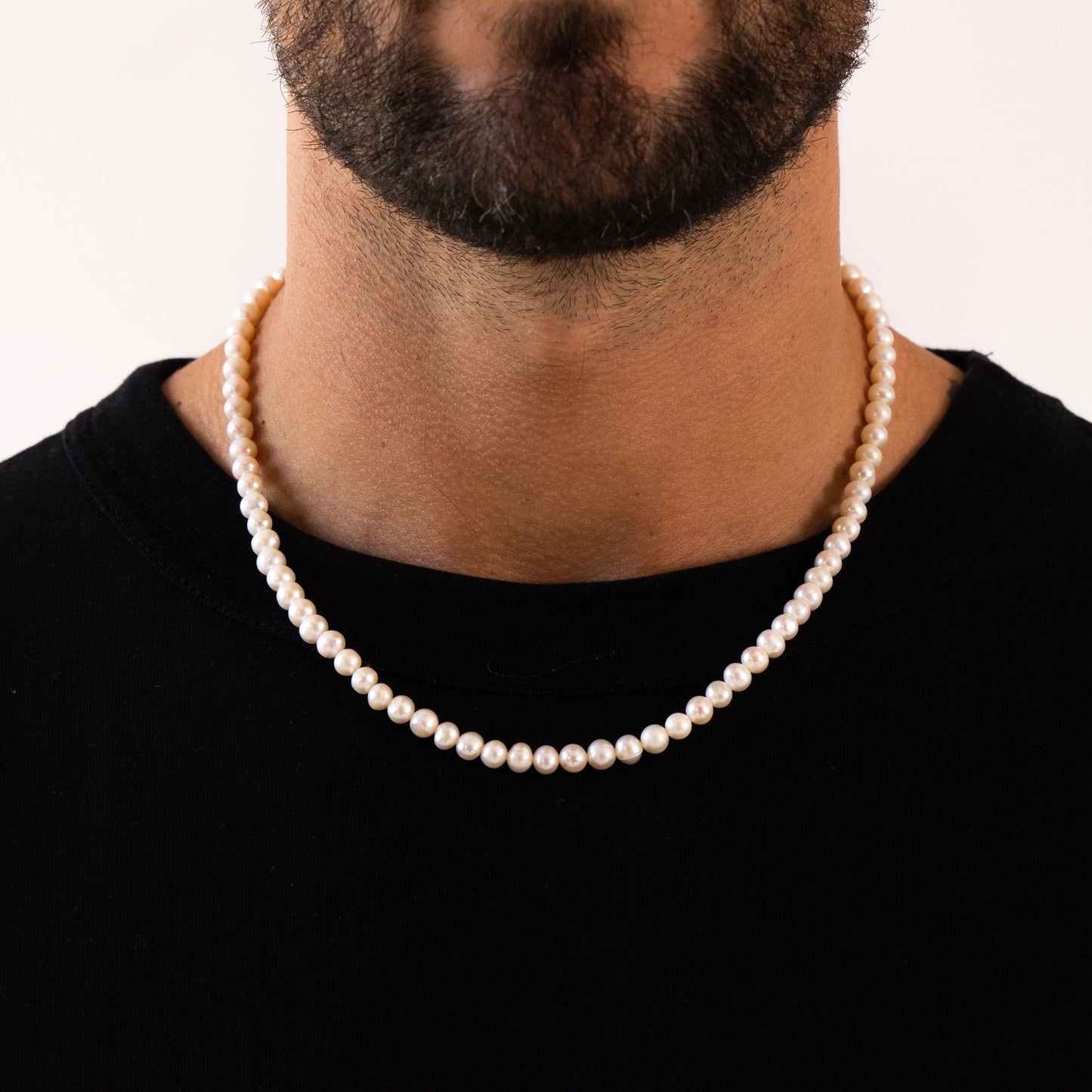 Collana di Perle Vere Rotonde (Argento)