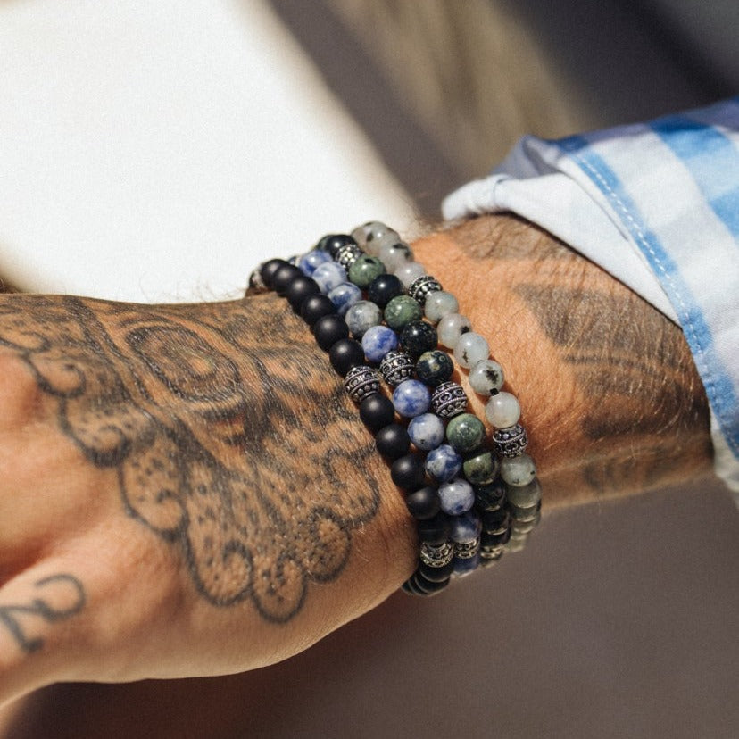 Bracciale in Pietra Kiwi (Argento)
