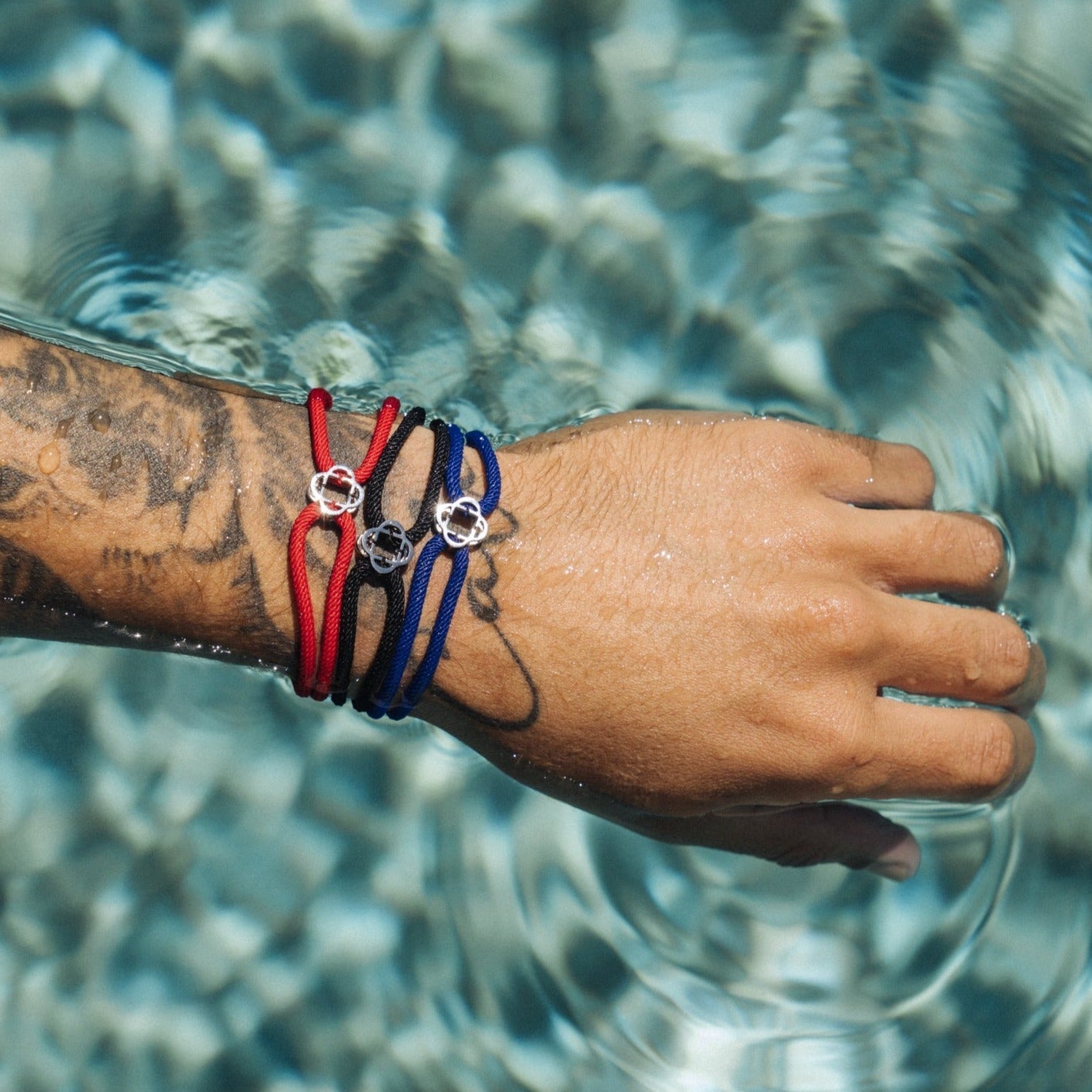 Bracciale in Cordino Nero (Argento)