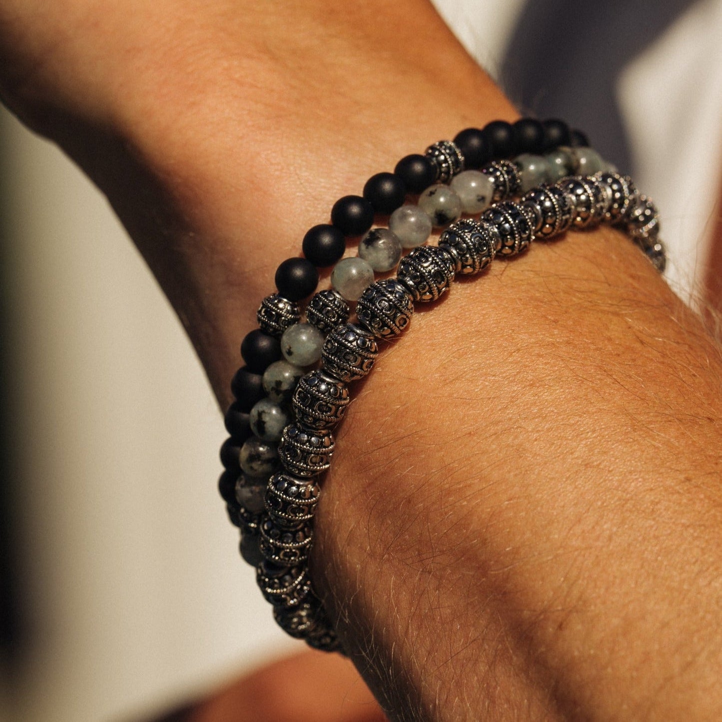 Bracciale in Pietra Kiwi (Argento)
