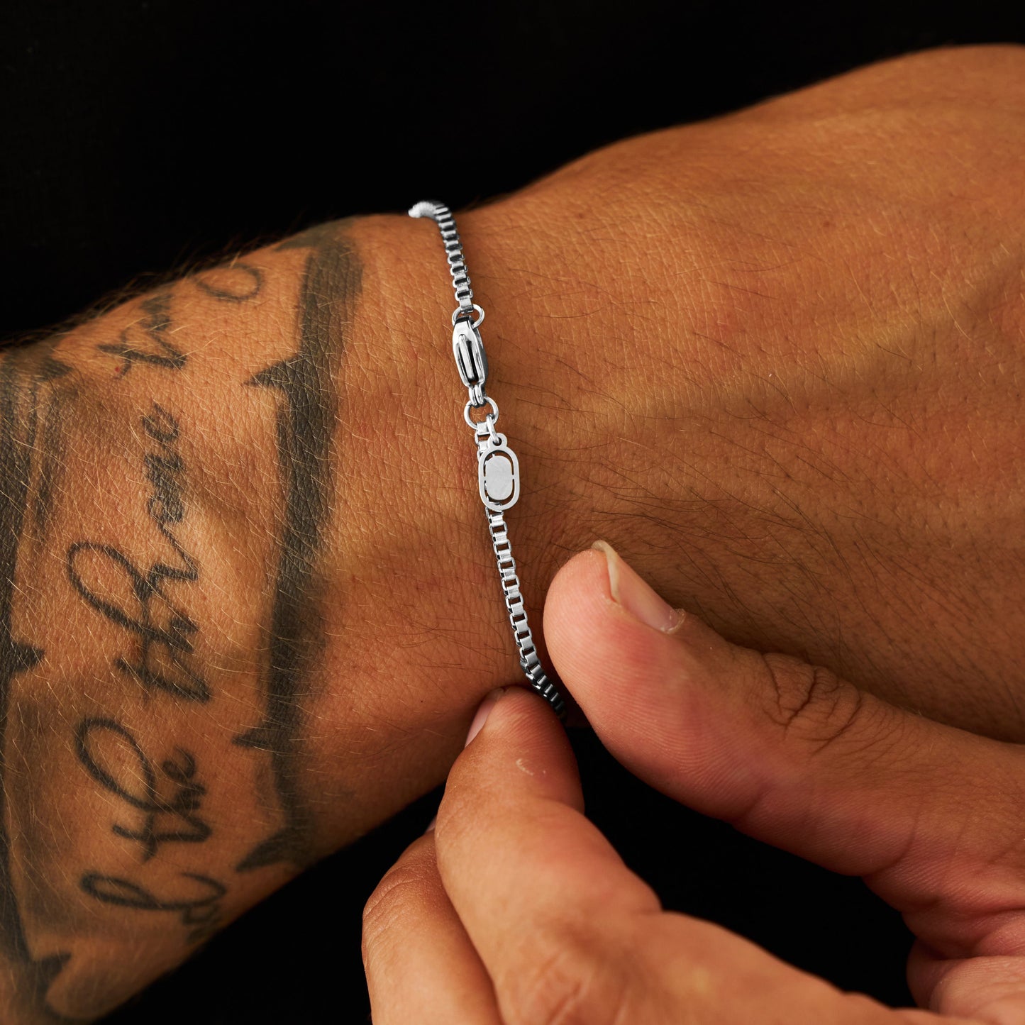 Bracciale a Scatola (Argento) 2mm