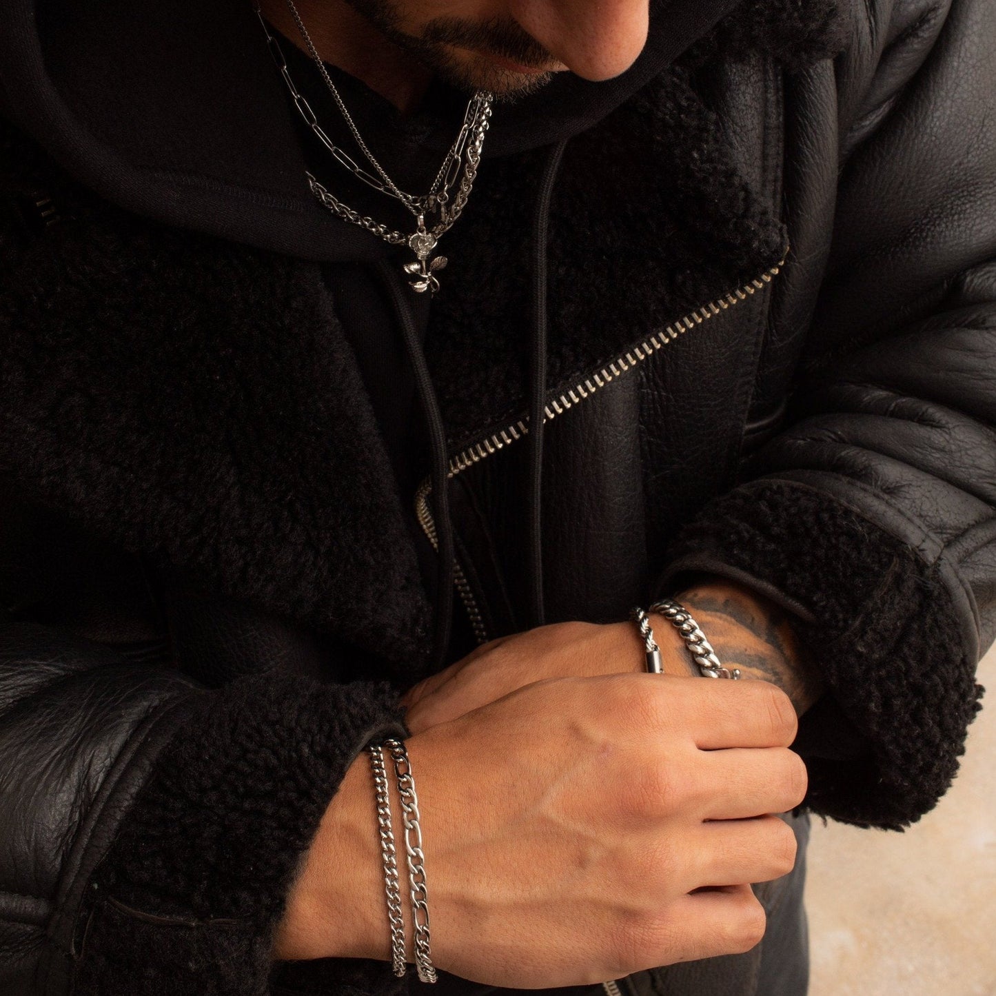 Bracciale Cubano (Argento) 4mm