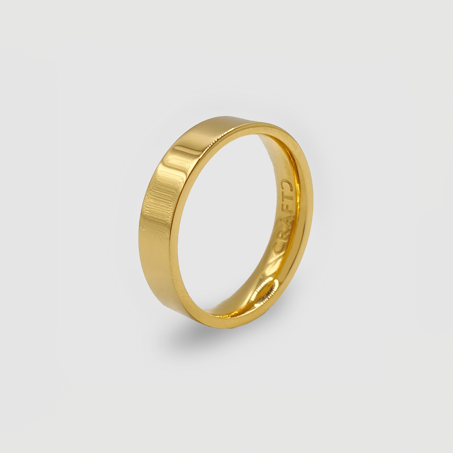 Anello a fascia piatta (Oro) 5mm