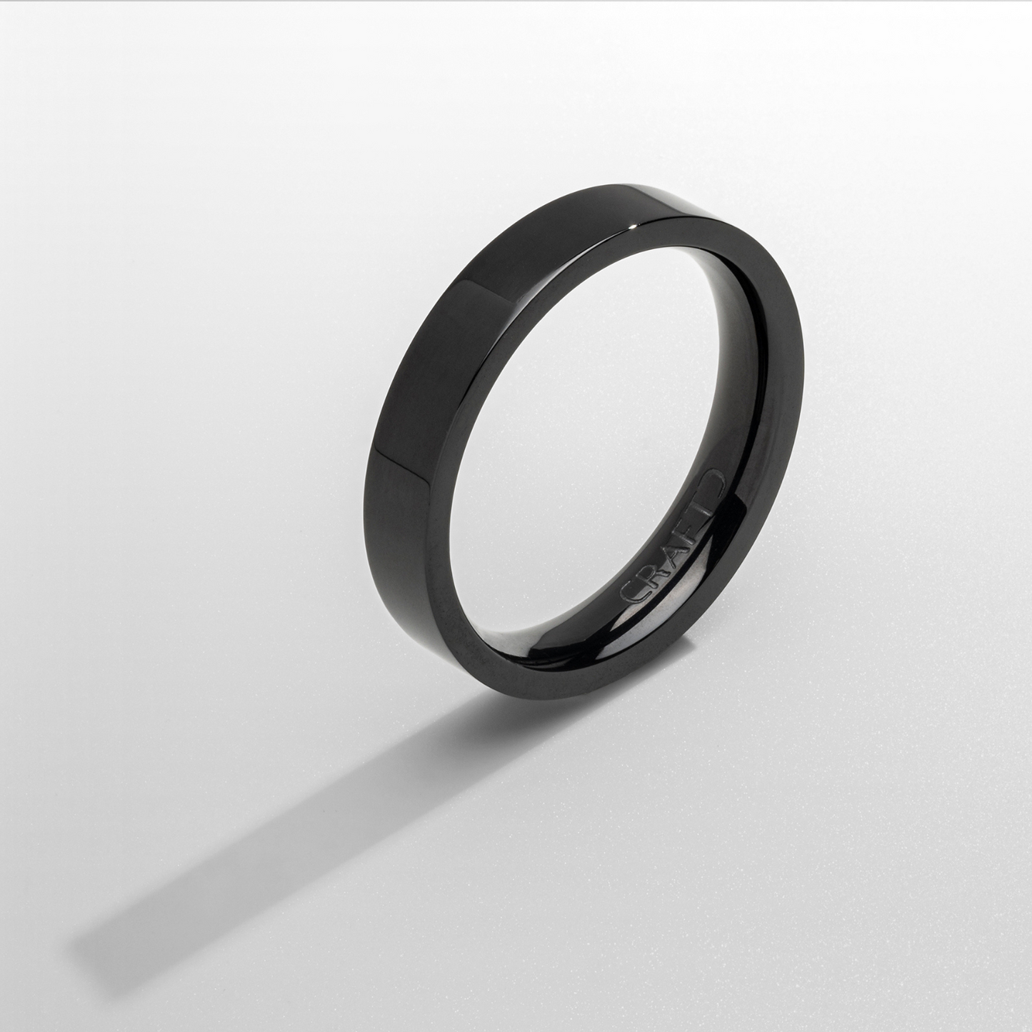 Anello a Fascia Piatta (Nero) 5mm
