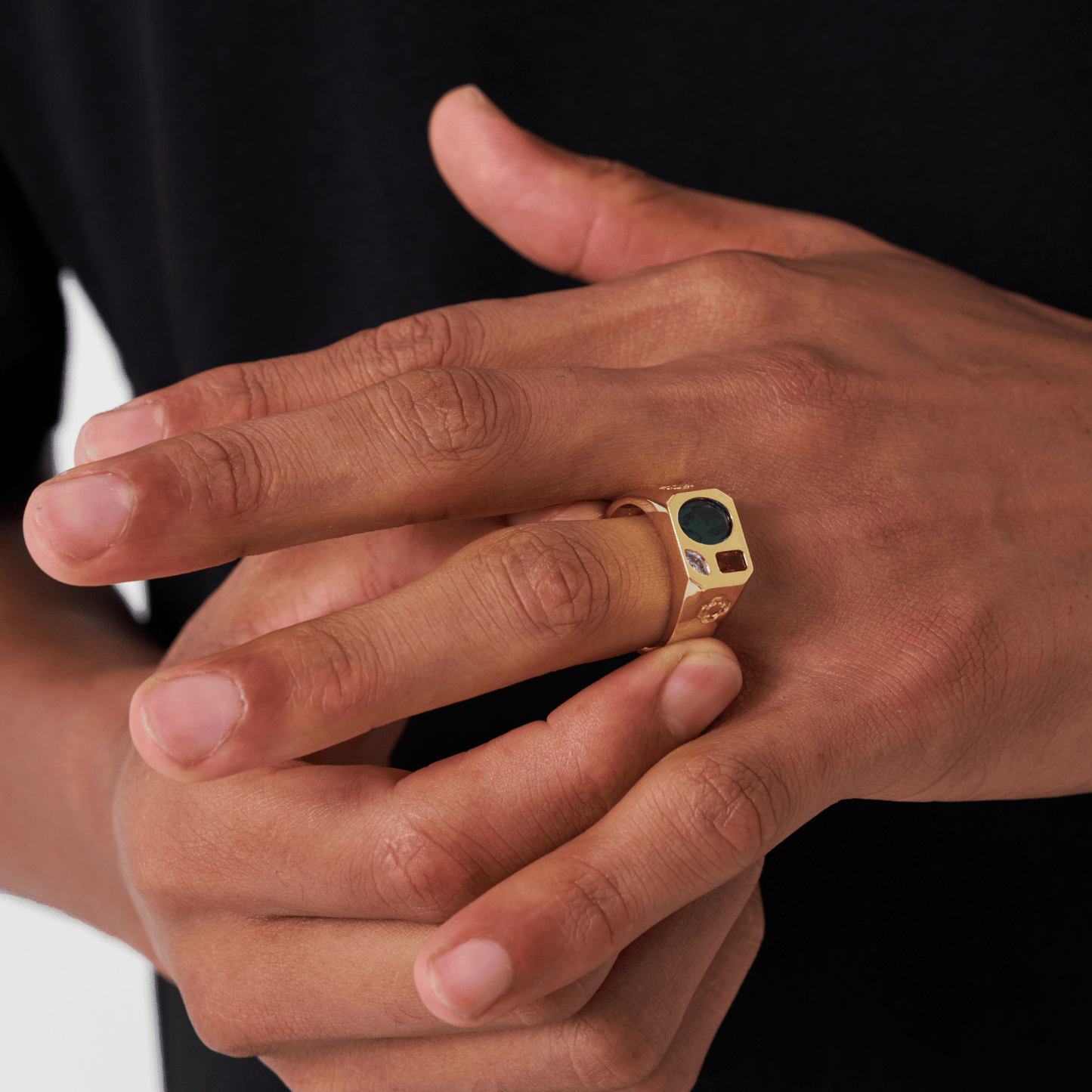 Anello Tri Stone (Oro)