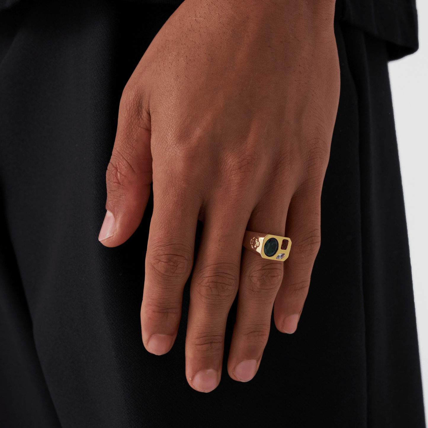 Anello Tri Stone (Oro)