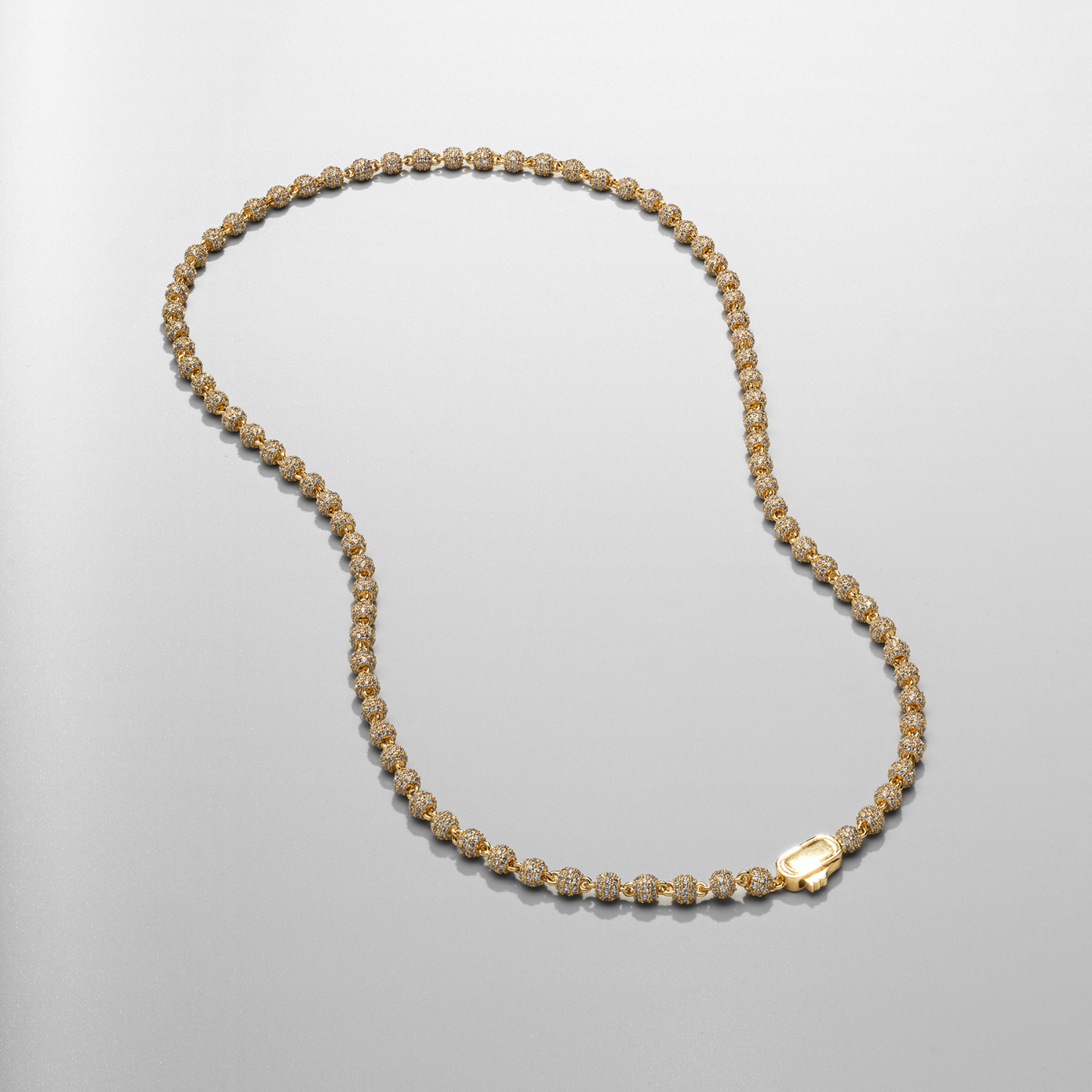 Collana con Pendente a Sfera Iced (Oro) 4mm