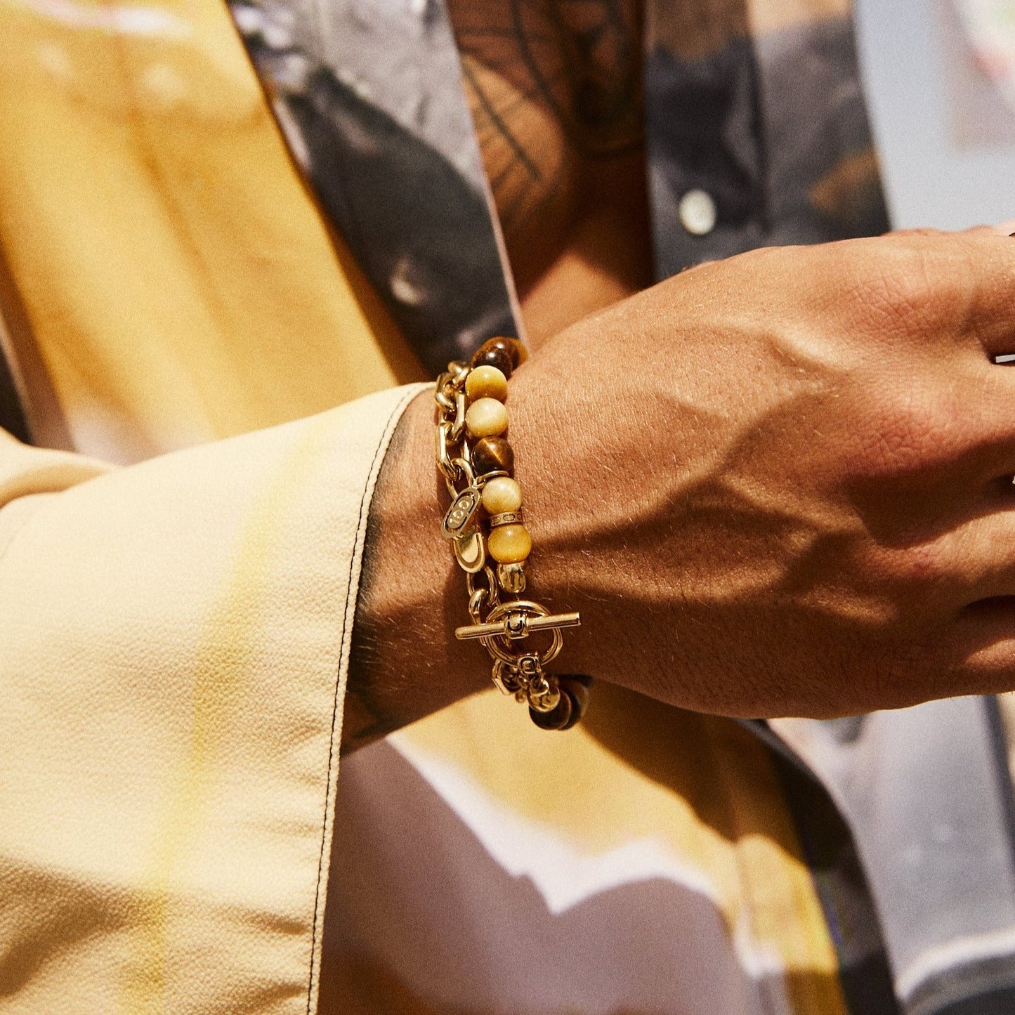 Bracciale in Occhio di Tigre (Oro)
