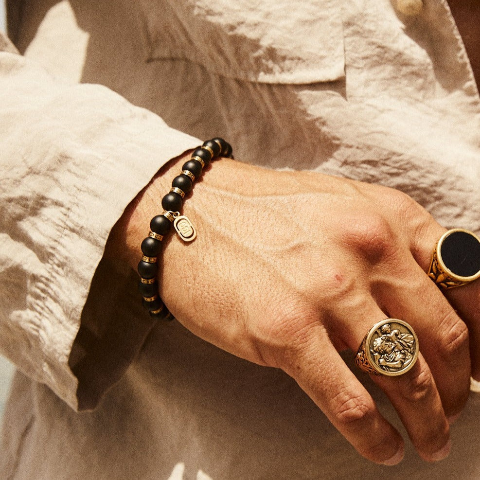 Bracciale a Perline Diviso (Oro)