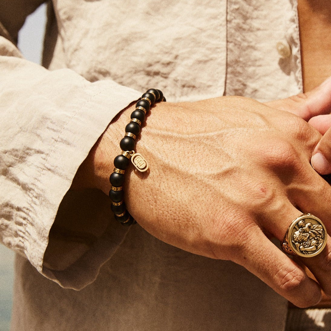 Bracciale a Perline Diviso (Oro)