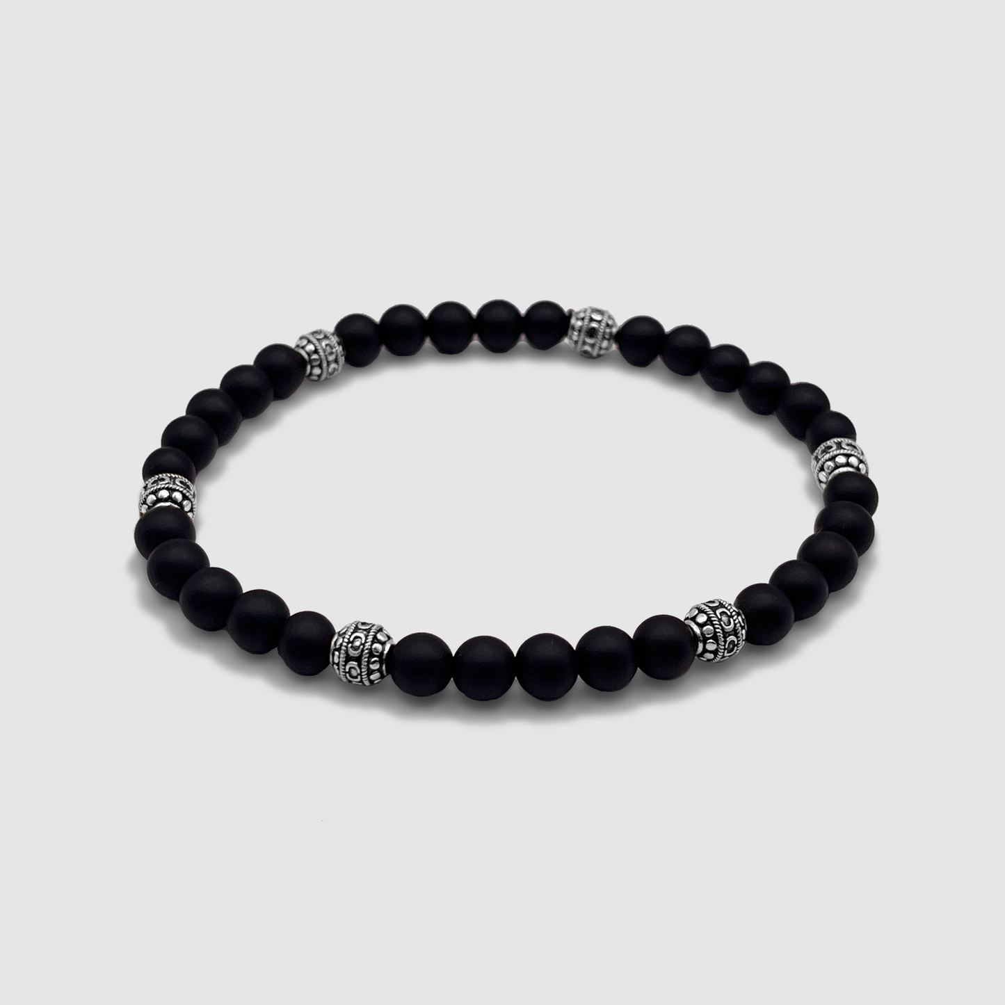Bracciale in Pietra Onice Opaca (Argento)