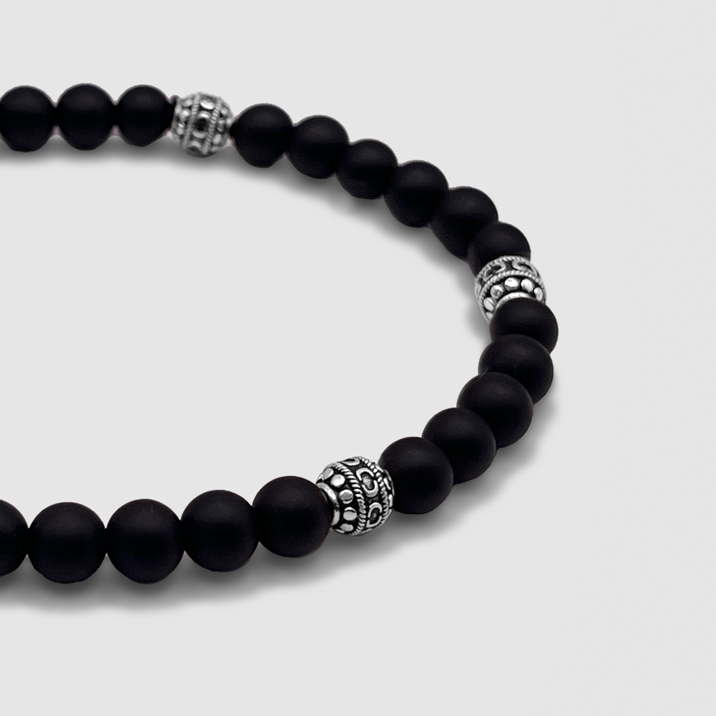 Bracciale in Pietra Onice Opaca (Argento)