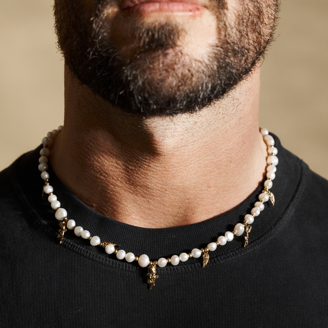 Collana con Pendente in Vera Perla (Oro)