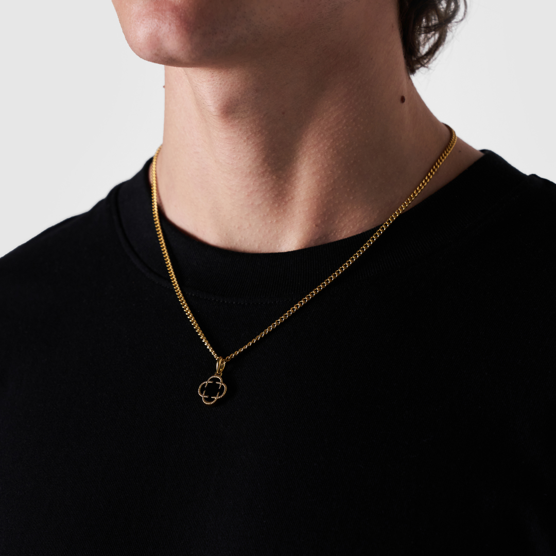 Pendente in Pietra Onice Clover (Oro)