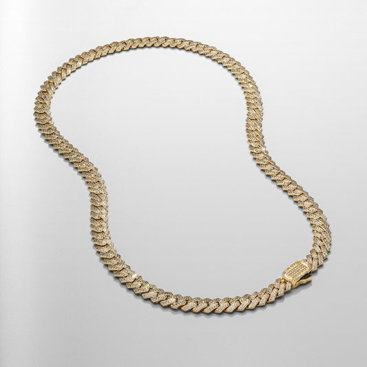 Collana Cubana Iced a Maglia (Oro) 8mm