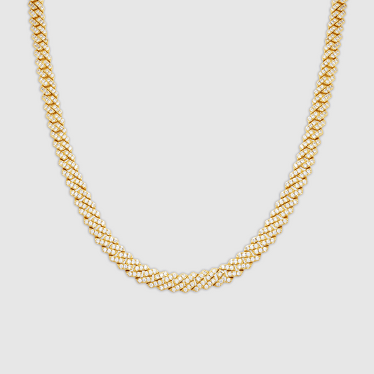 Collana Cubana Iced a Maglia (Oro) 6mm