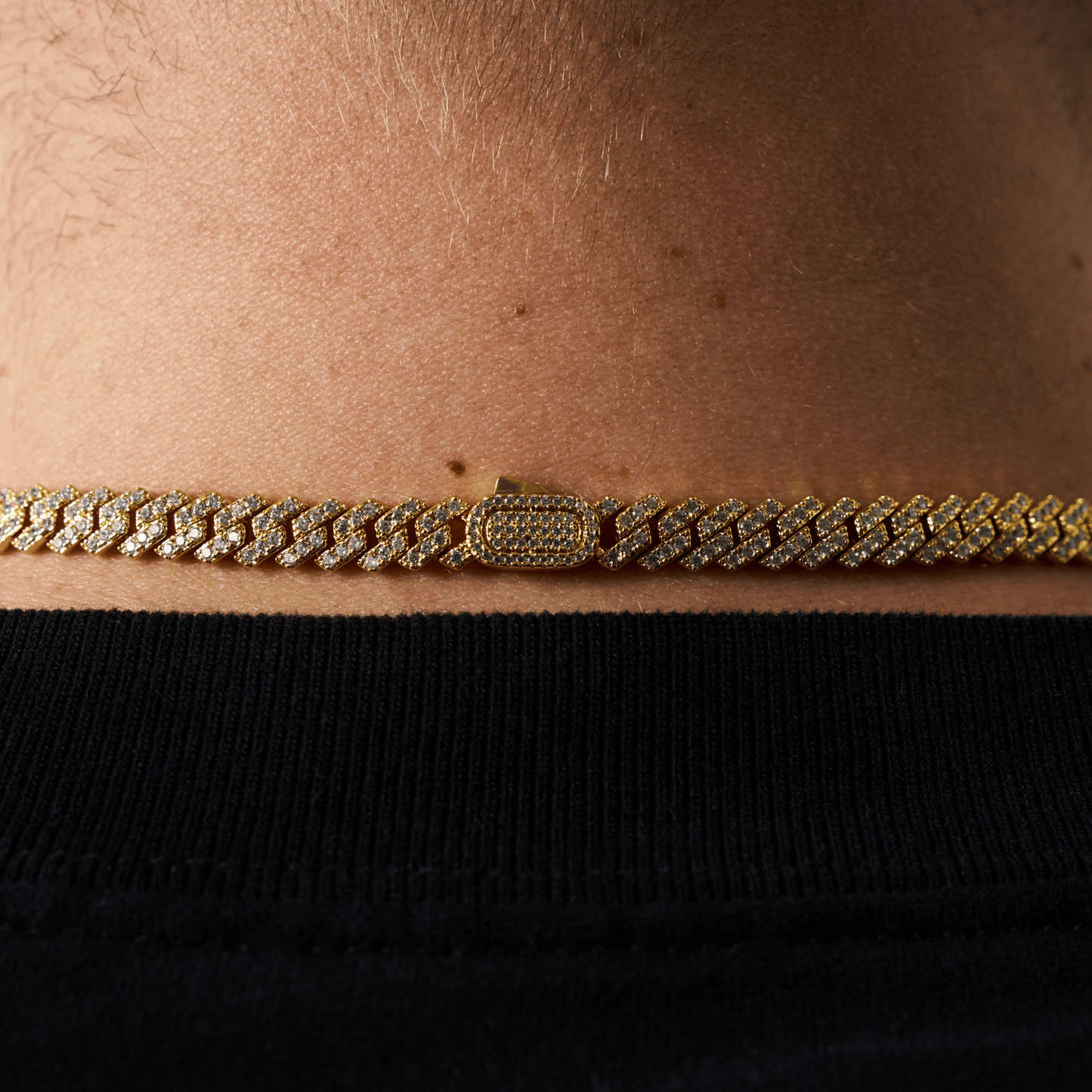 Collana Cubana Iced a Maglia (Oro) 6mm