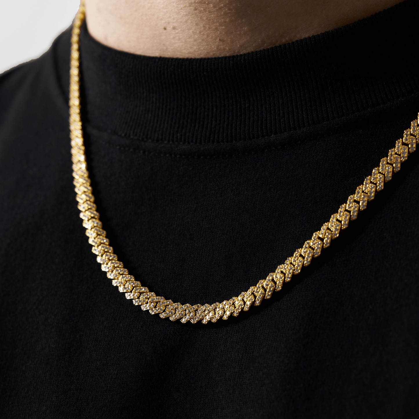 Collana Cubana Iced a Maglia (Oro) 6mm