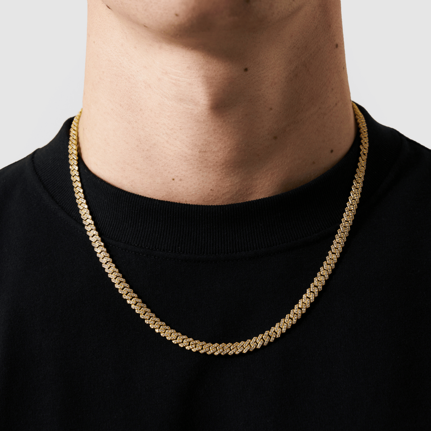 Collana Cubana Iced a Maglia (Oro) 6mm