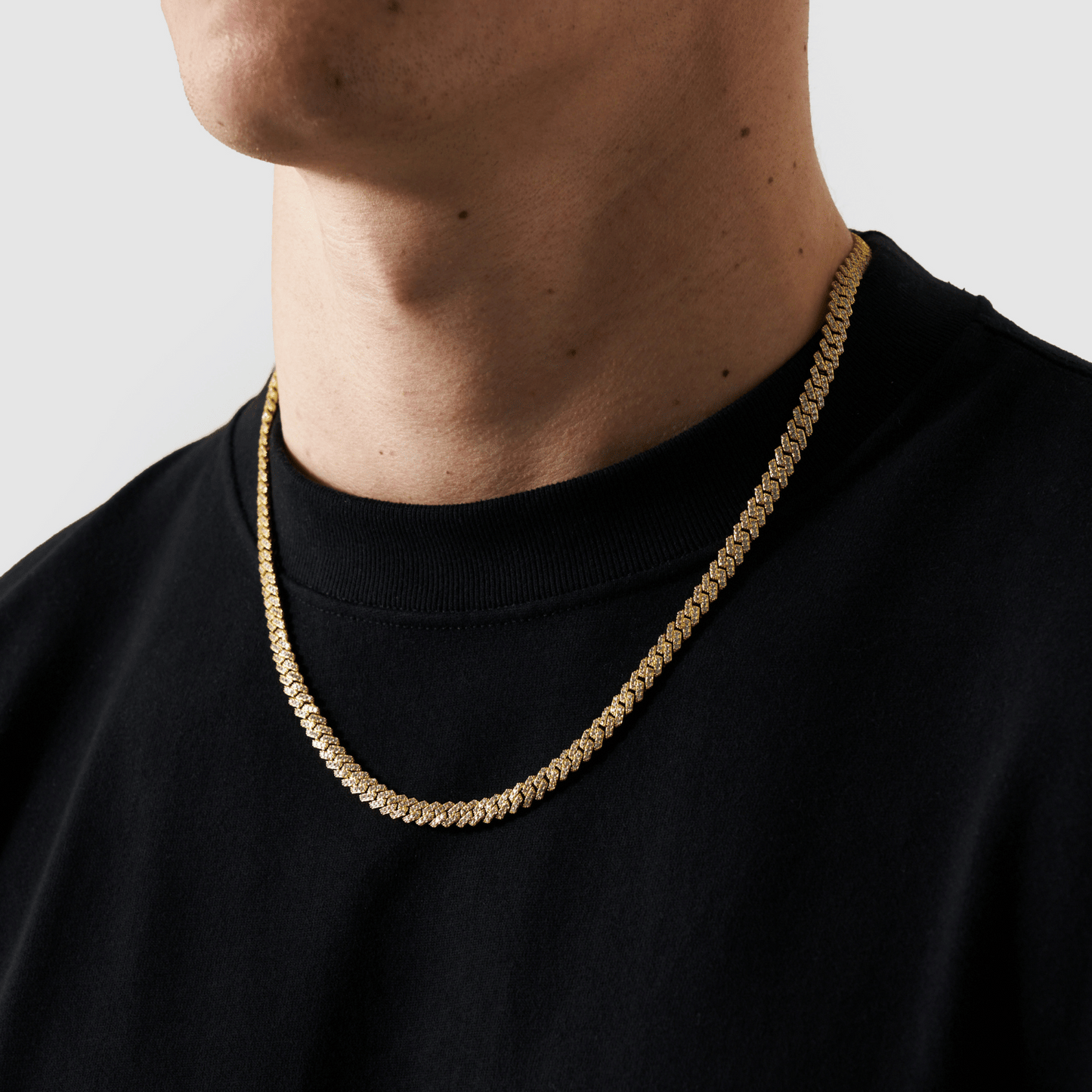 Collana Cubana Iced a Maglia (Oro) 6mm