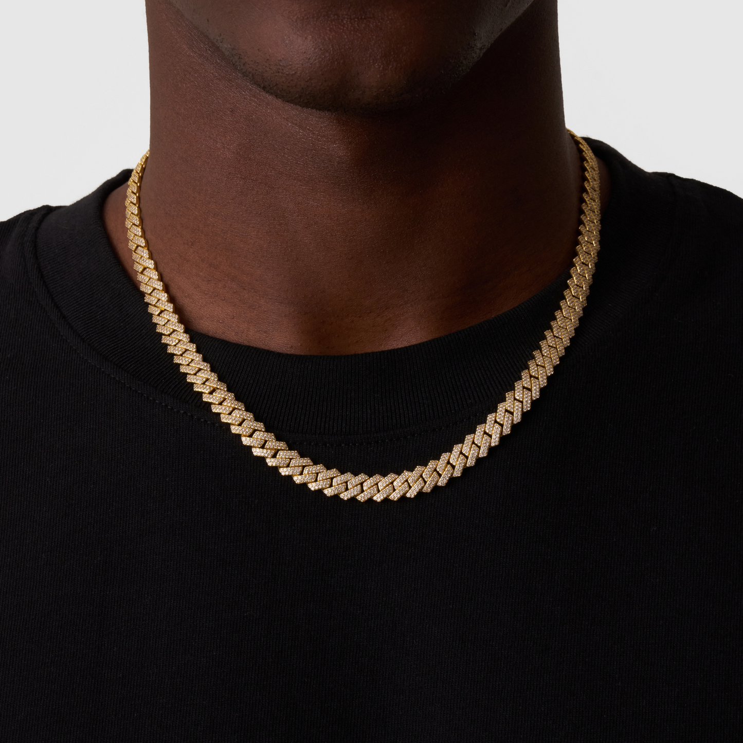 Collana Cubana Iced a Maglia (Oro) 8mm