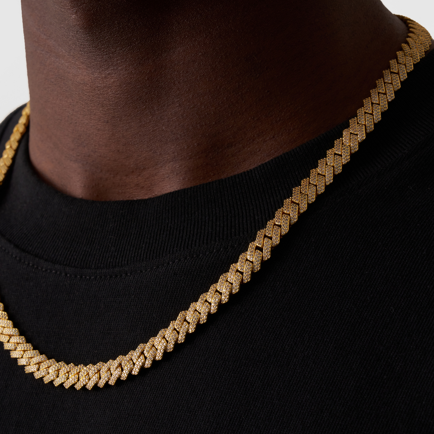 Collana Cubana Iced a Maglia (Oro) 8mm