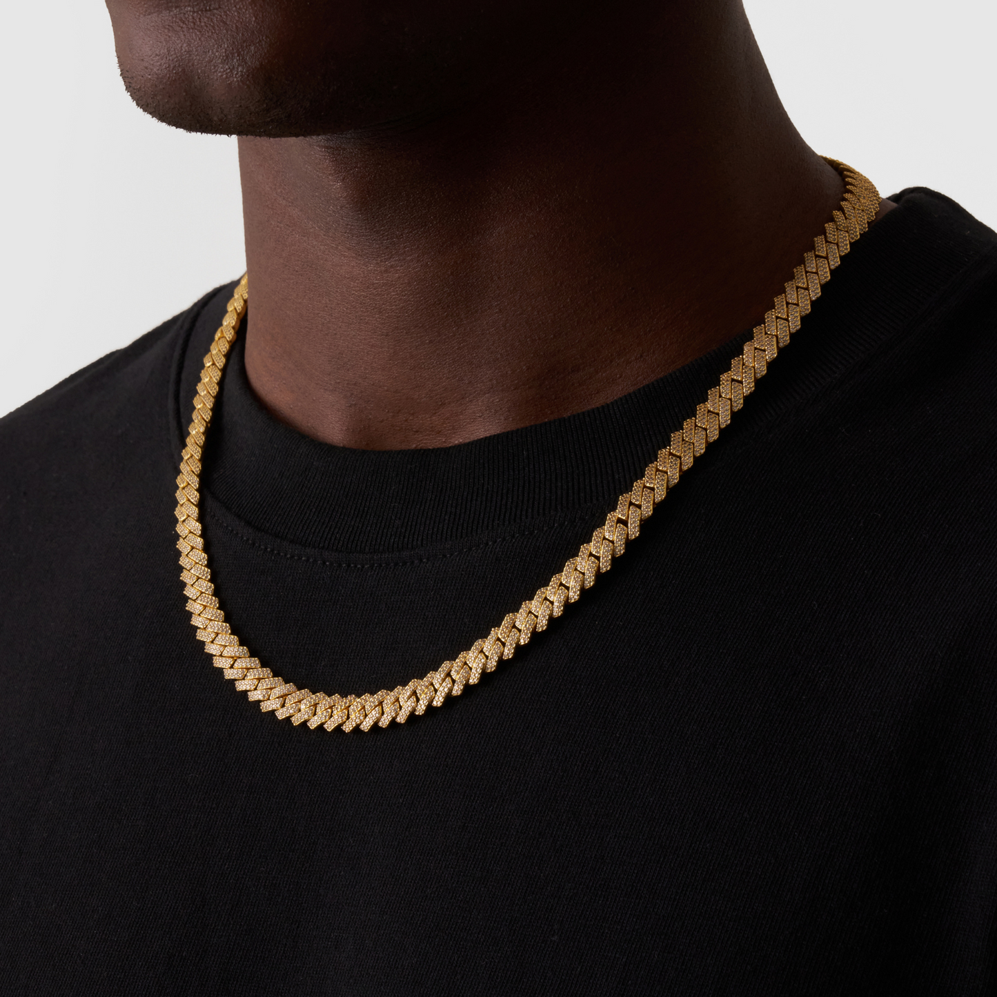Collana Cubana Iced a Maglia (Oro) 8mm