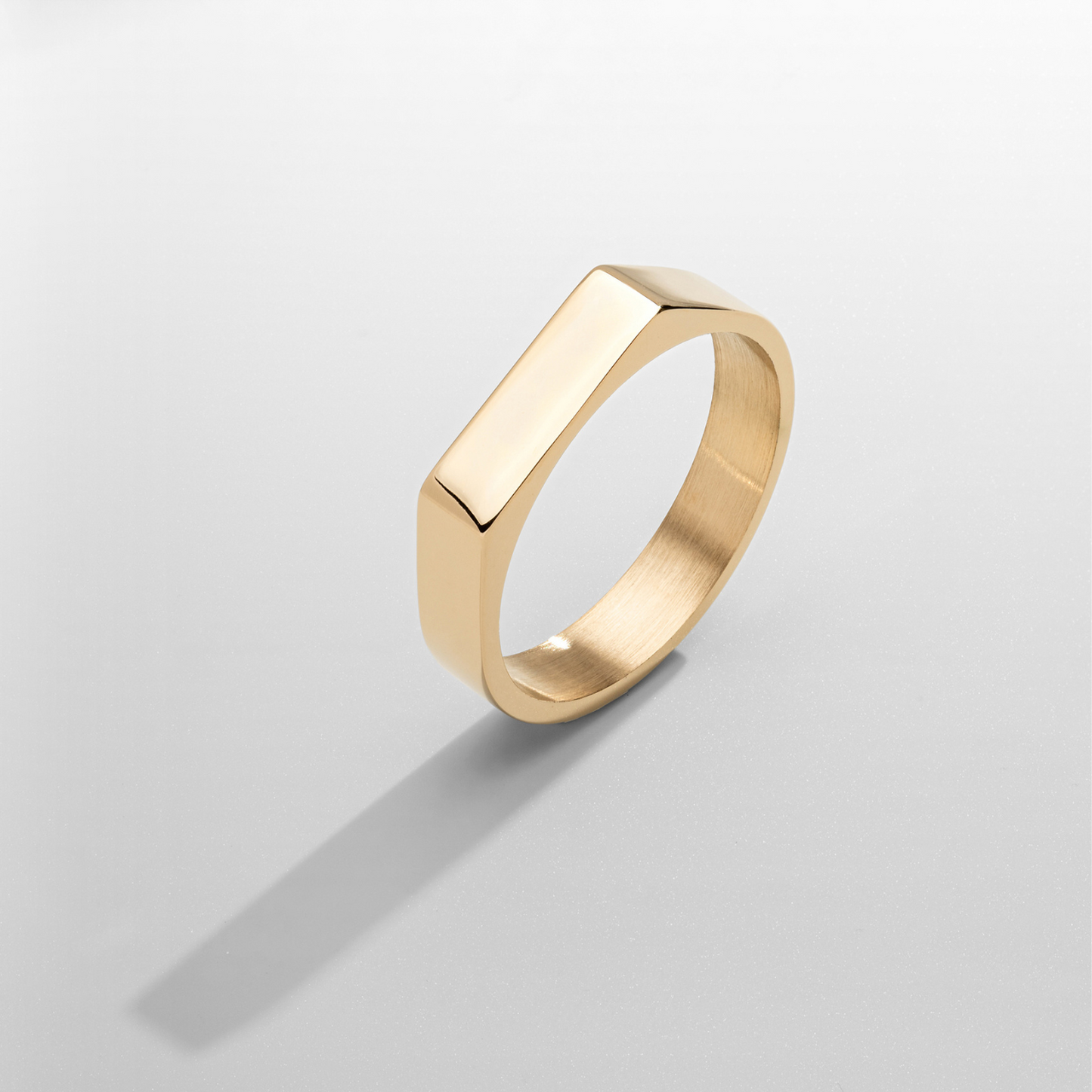 Anello Sigillo Rettangolare (Oro)