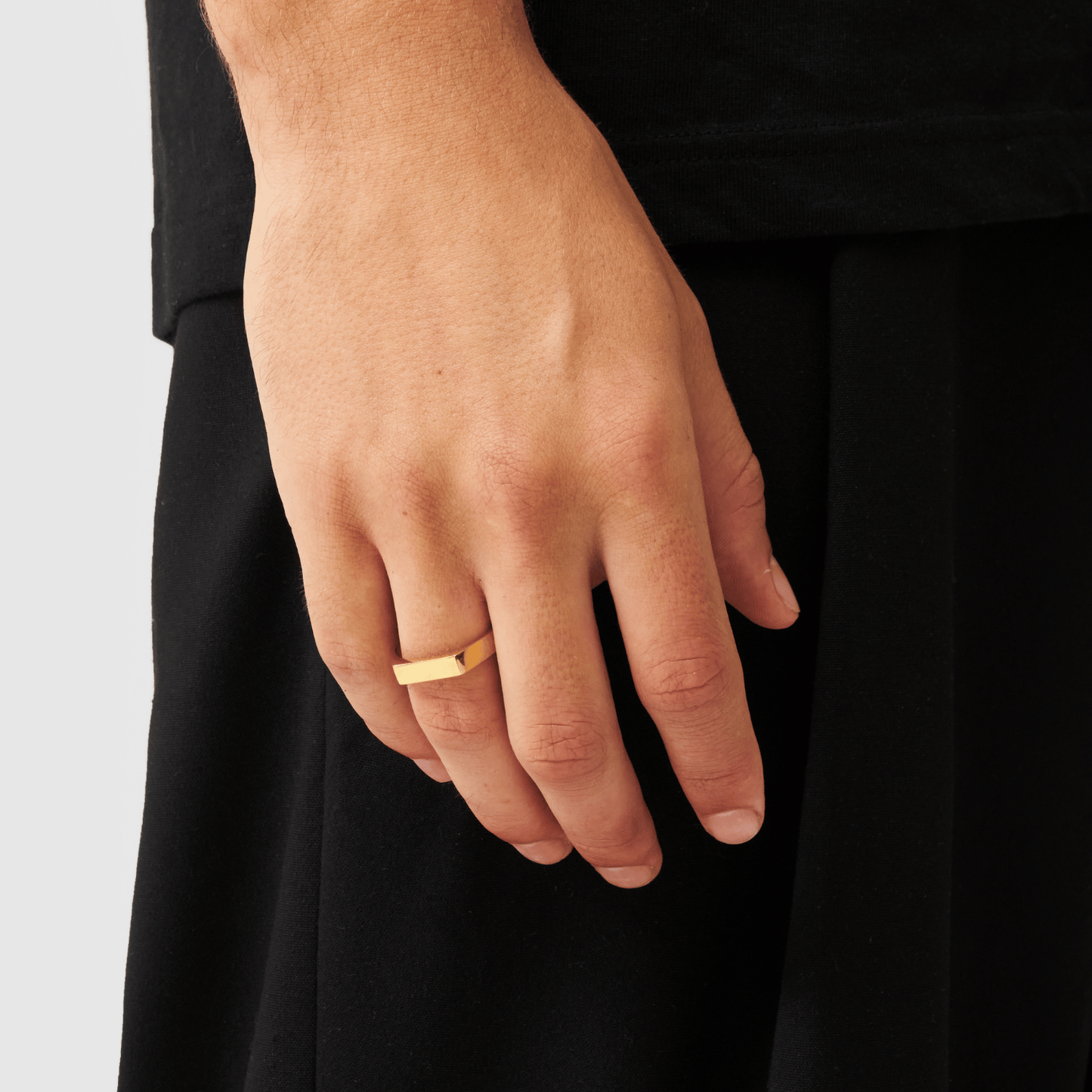Anello Sigillo Rettangolare (Oro)