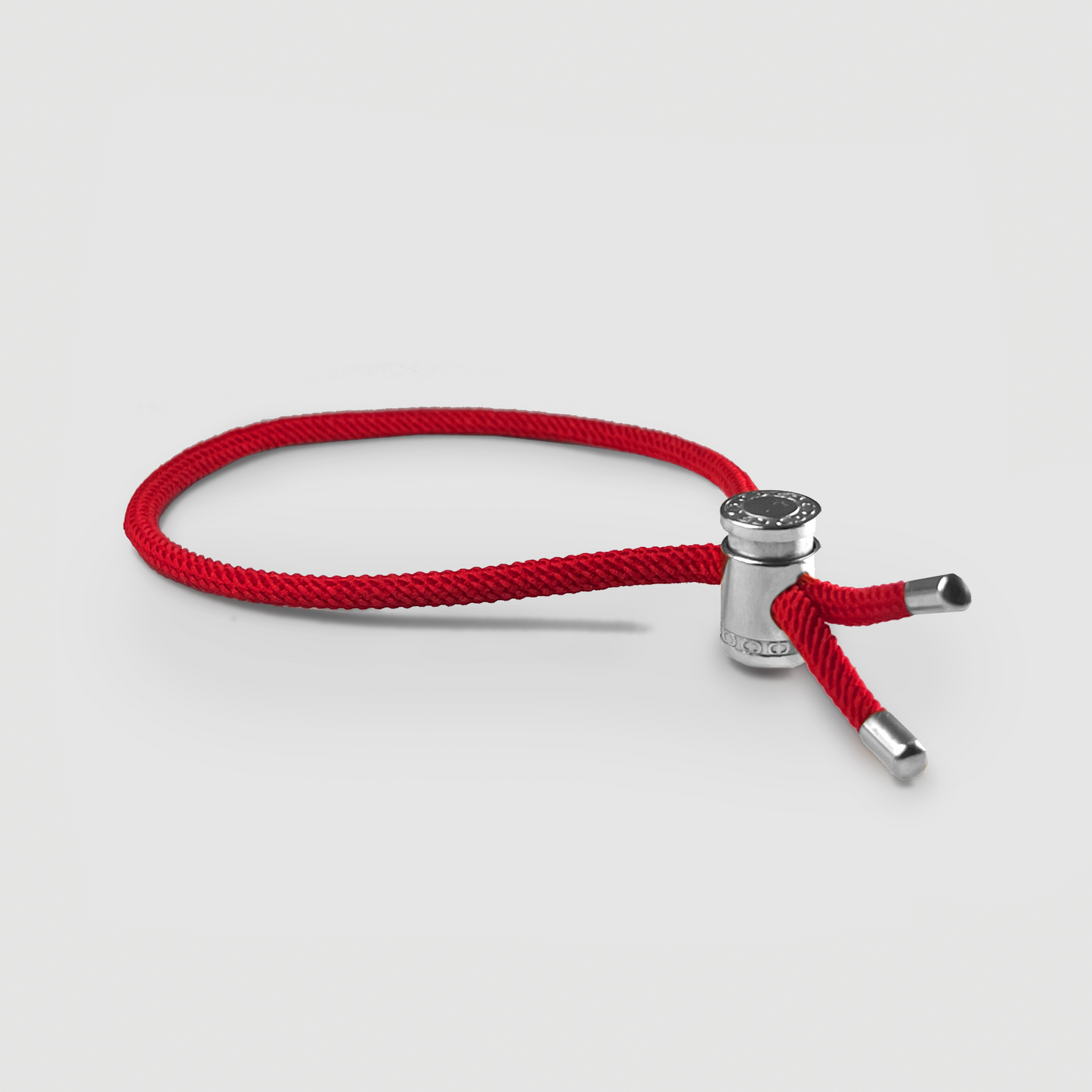 Bracciale con Chiusura a Corda Rossa (Argento)