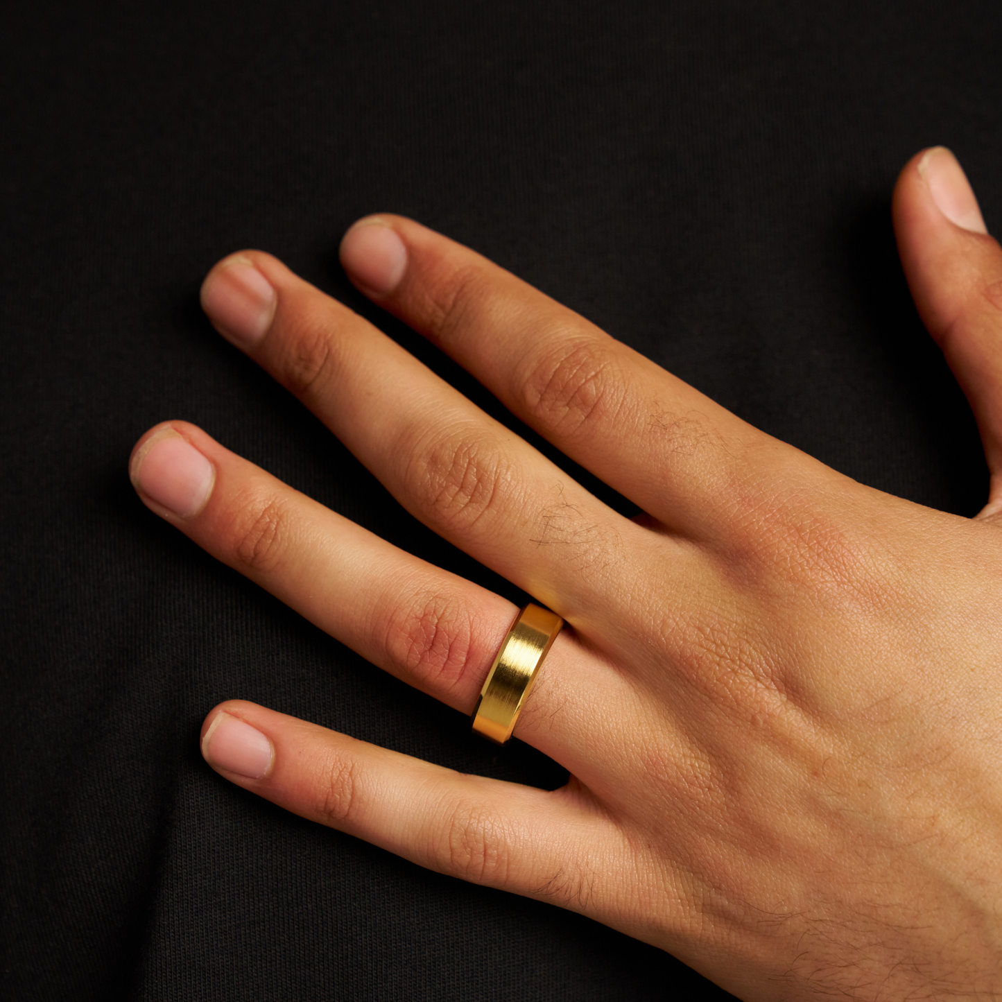 Anello Smussato (Oro) 8mm | Tungsteno Oro 18ct
