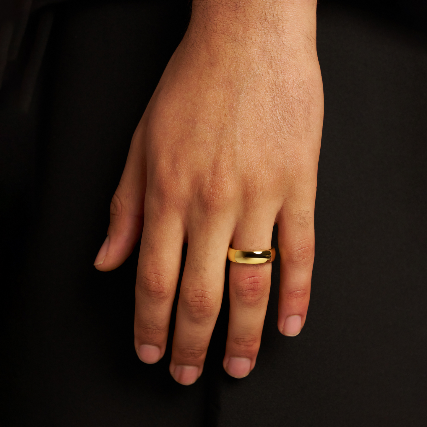 Anello Arrotondato (Oro) 7mm | Tungsteno 18ct