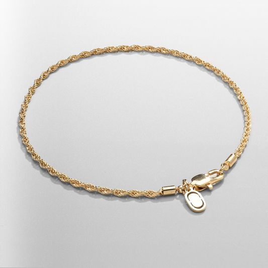 Bracciale in corda (Oro) 2mm