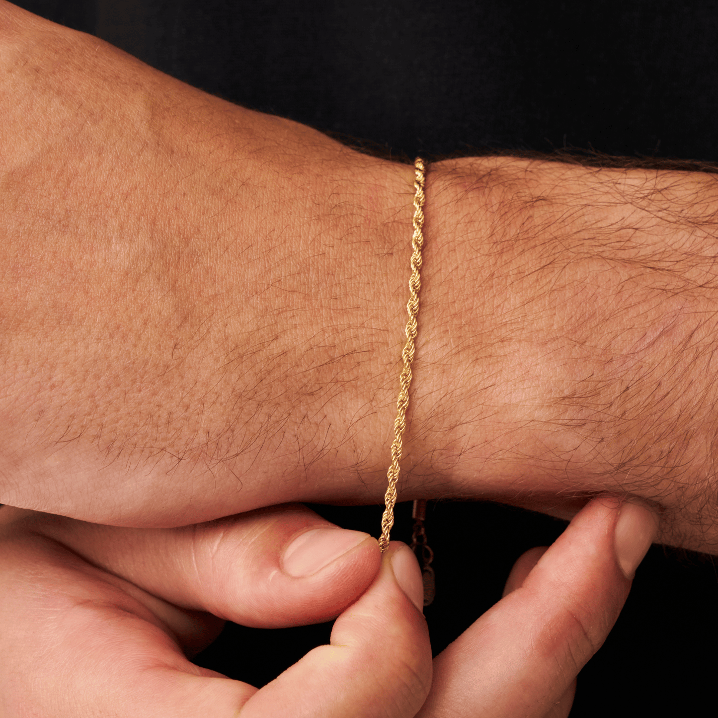 Bracciale in corda (Oro) 2mm