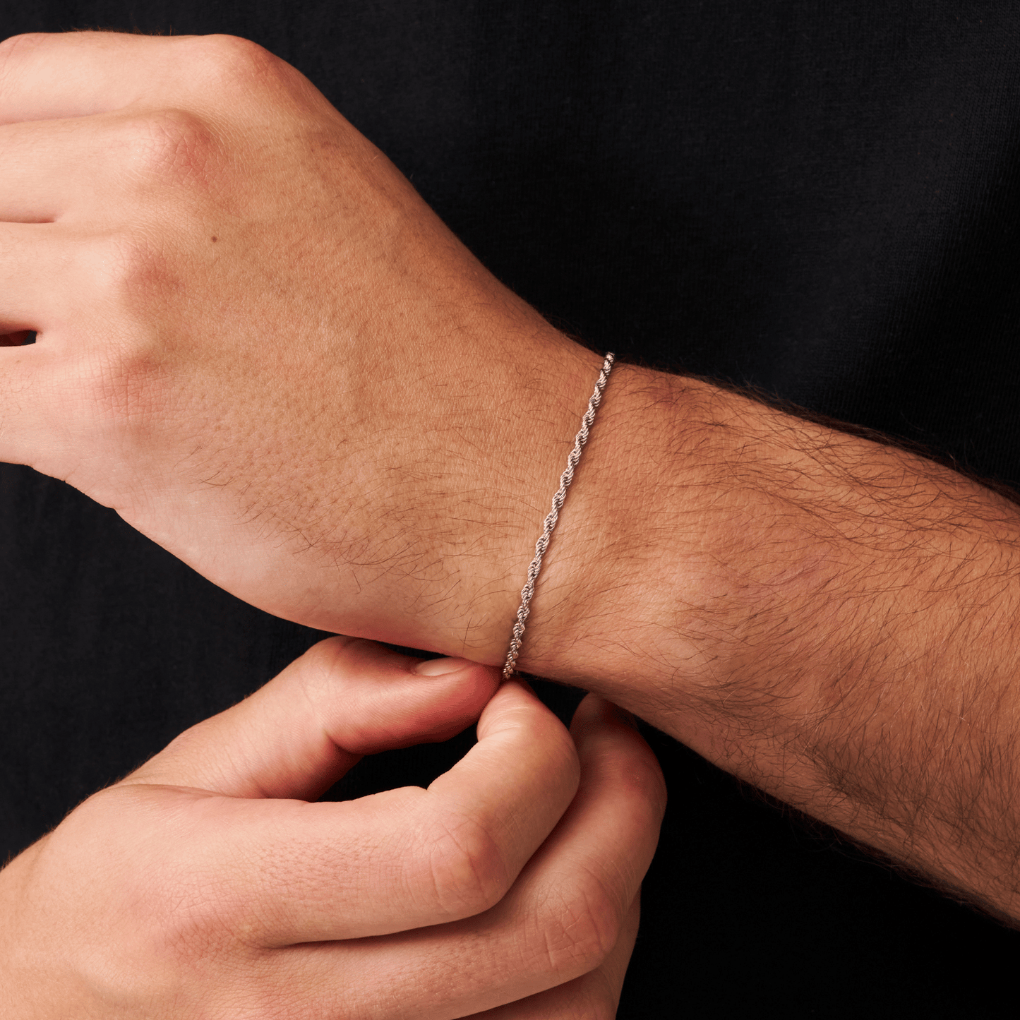 Bracciale in corda (Argento) 2mm