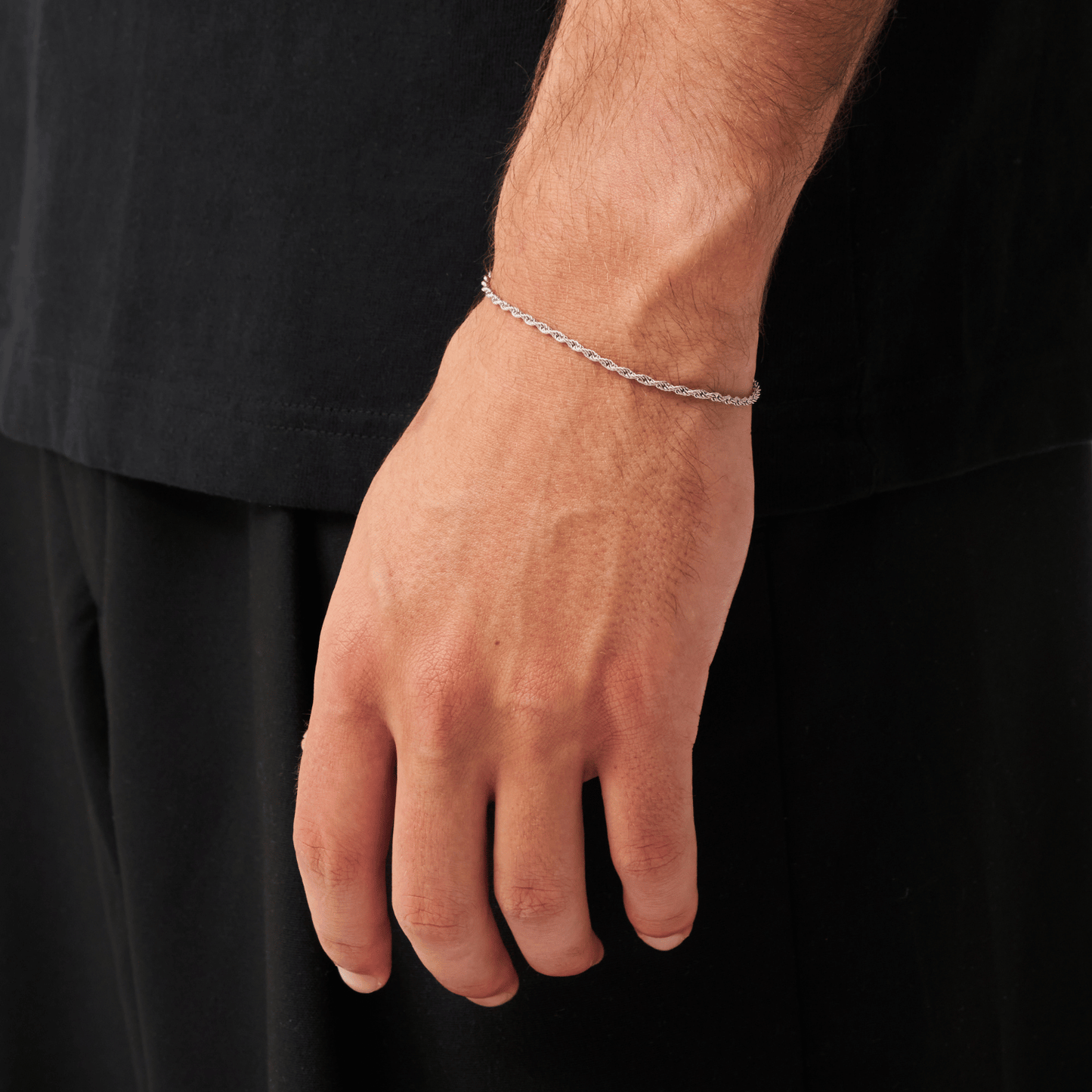 Bracciale in corda (Argento) 2mm