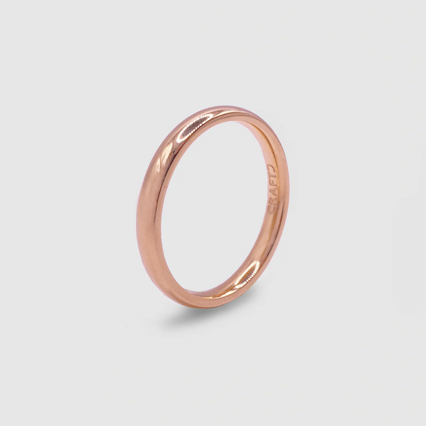 Anello a Fascia Rotonda (Oro Rosa) 3mm