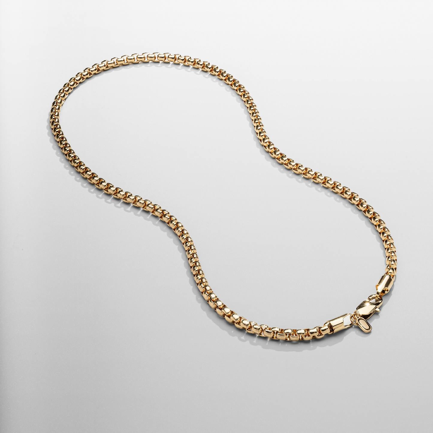 Collana a Catena a Scatola (Oro) 5mm