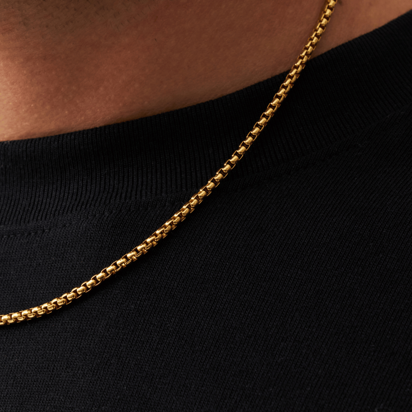 Collana a Catena Rotonda (Oro) 3mm
