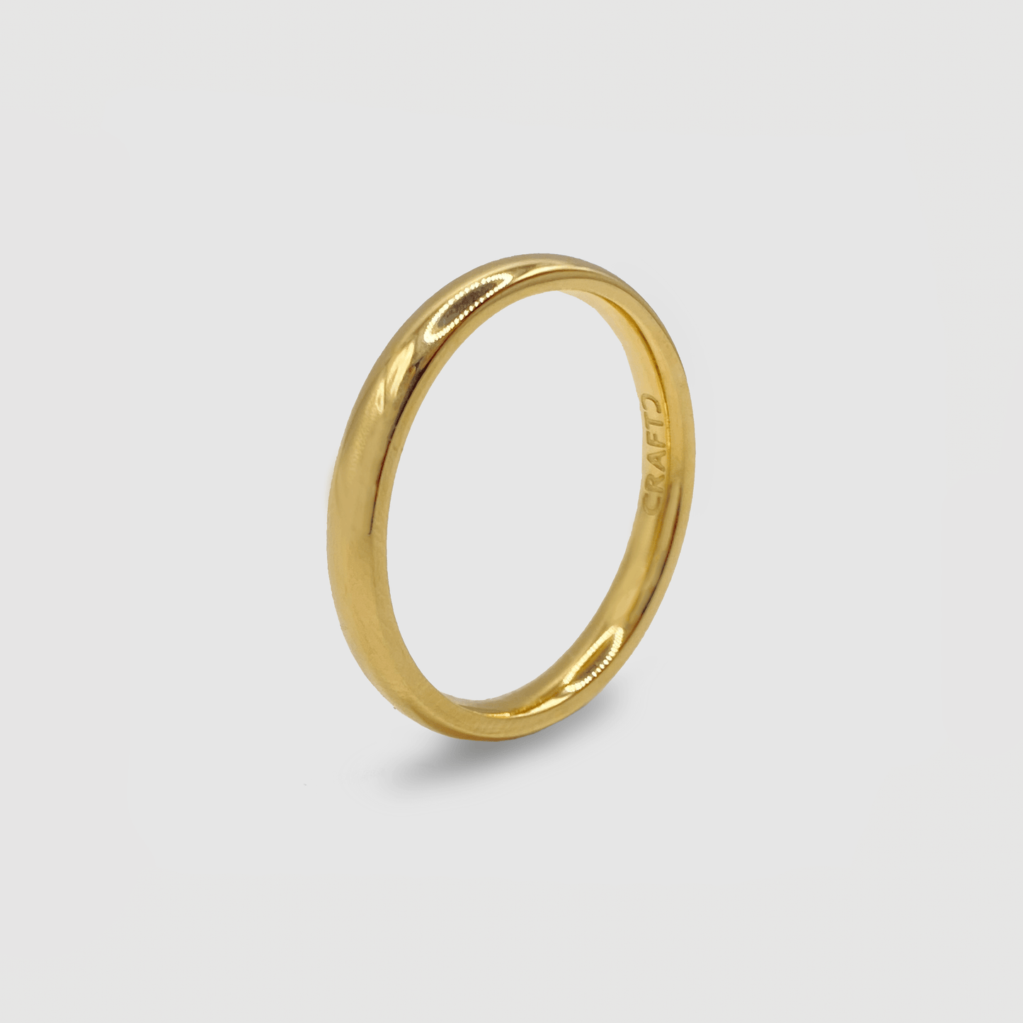 Anello a Fascia Rotonda (Oro) 3mm