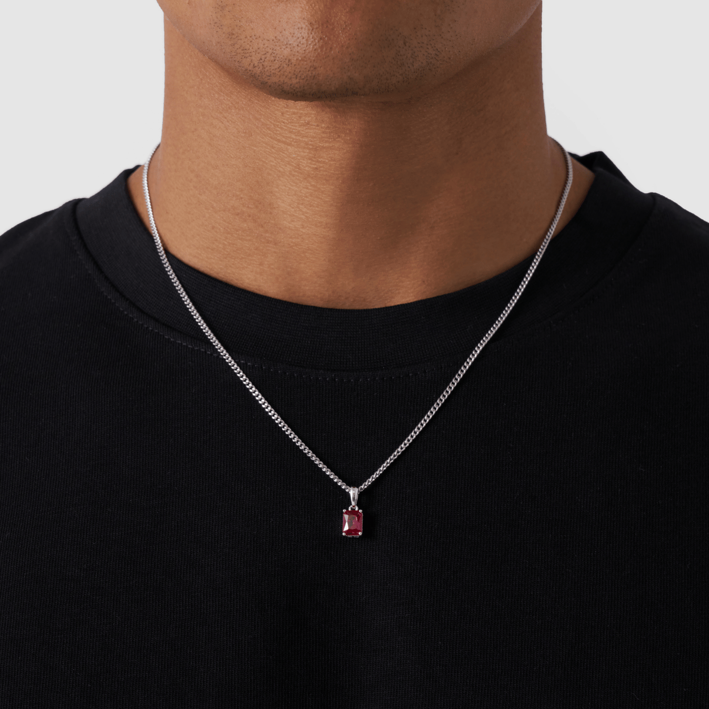 Pendente in Pietra Rubino (Argento)