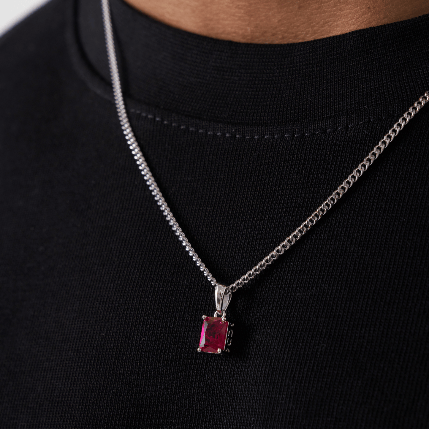 Pendente in Pietra Rubino (Argento)