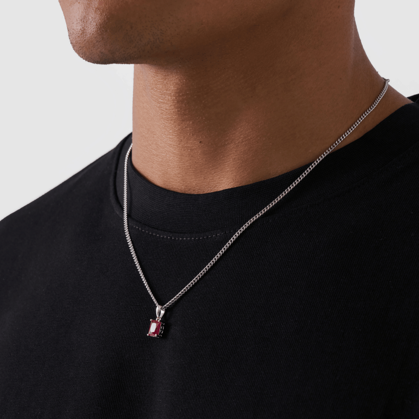 Pendente in Pietra Rubino (Argento)