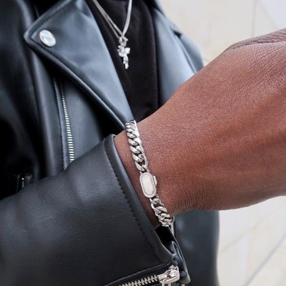 Bracciale Cubano (Argento) 8mm