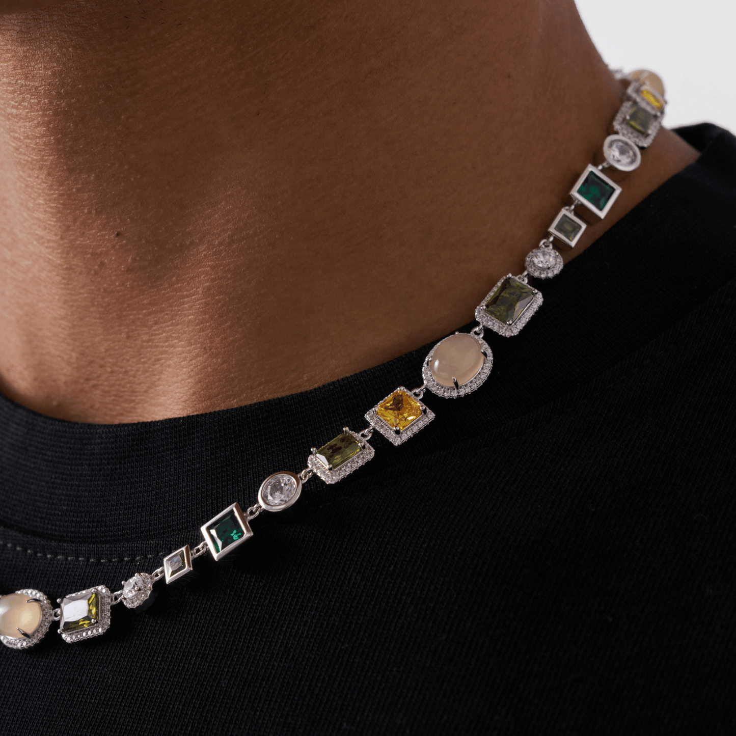 Collana di Gemme di Smeraldo (Argento)