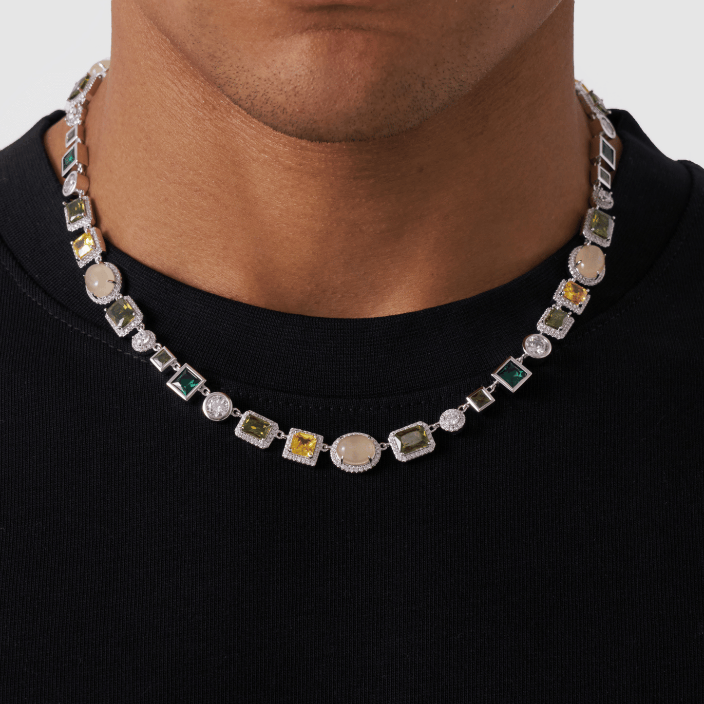 Collana di Gemme di Smeraldo (Argento)
