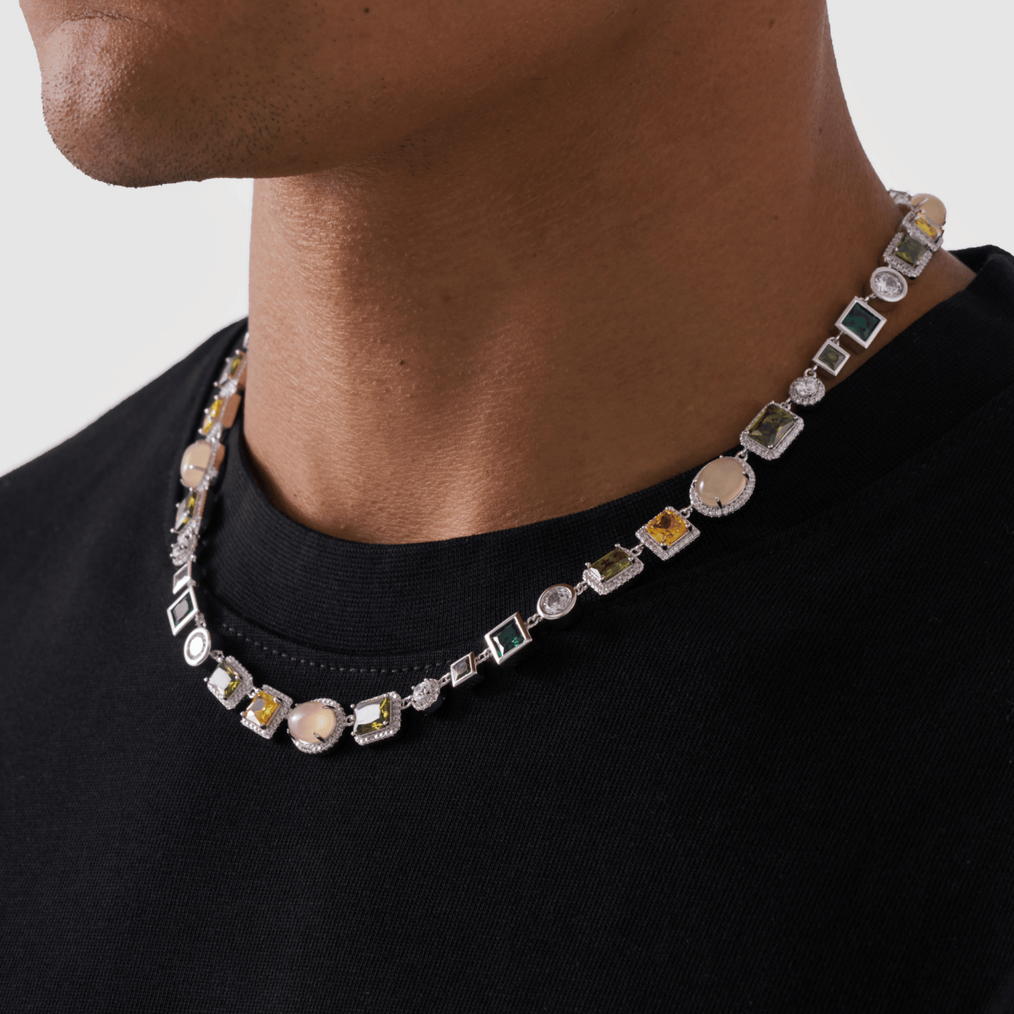 Collana di Gemme di Smeraldo (Argento)