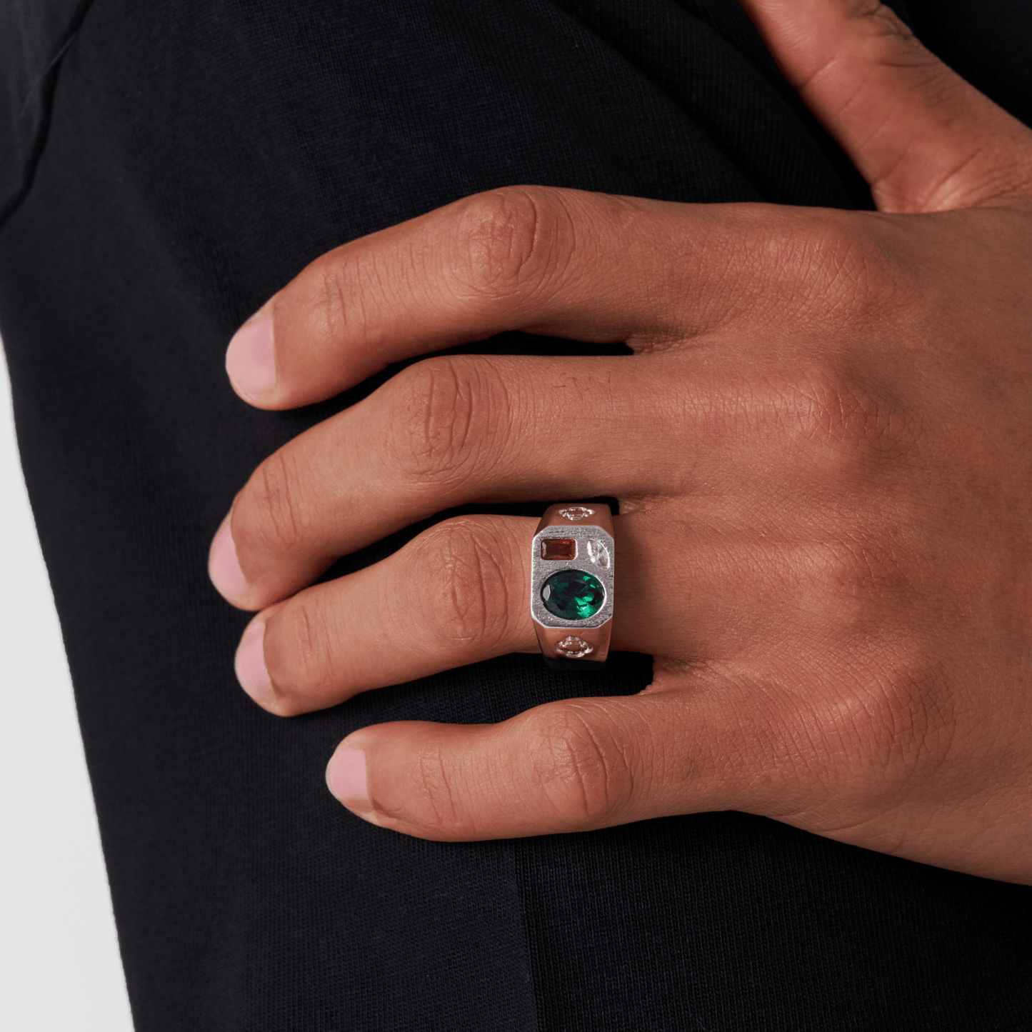 Anello Tri Stone (Argento)