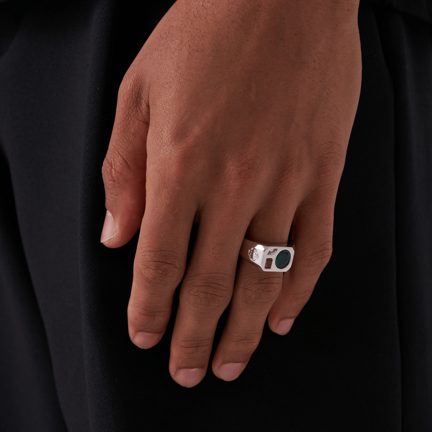Anello Tri Stone (Argento)