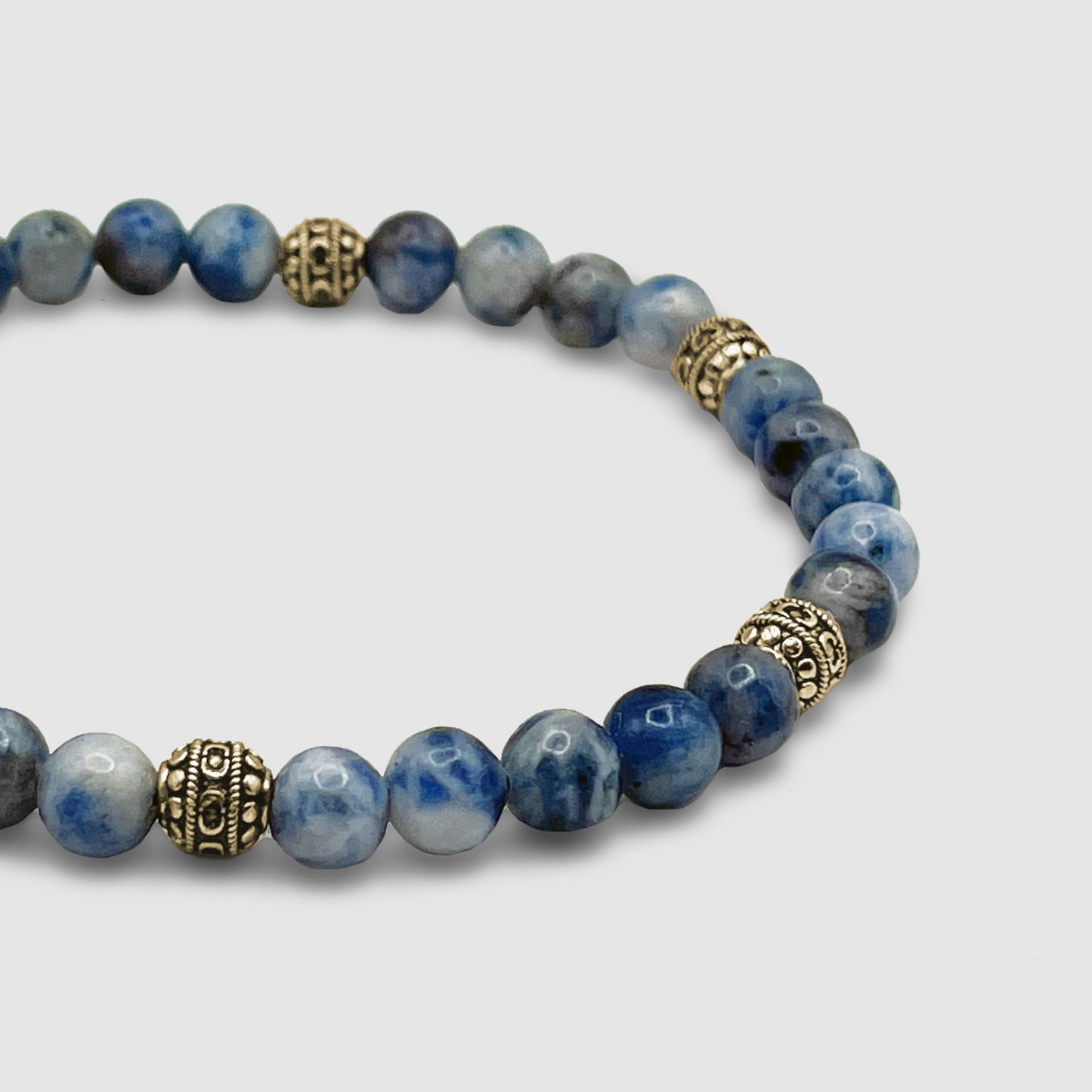 Bracciale in Pietra Sodalite (Oro)